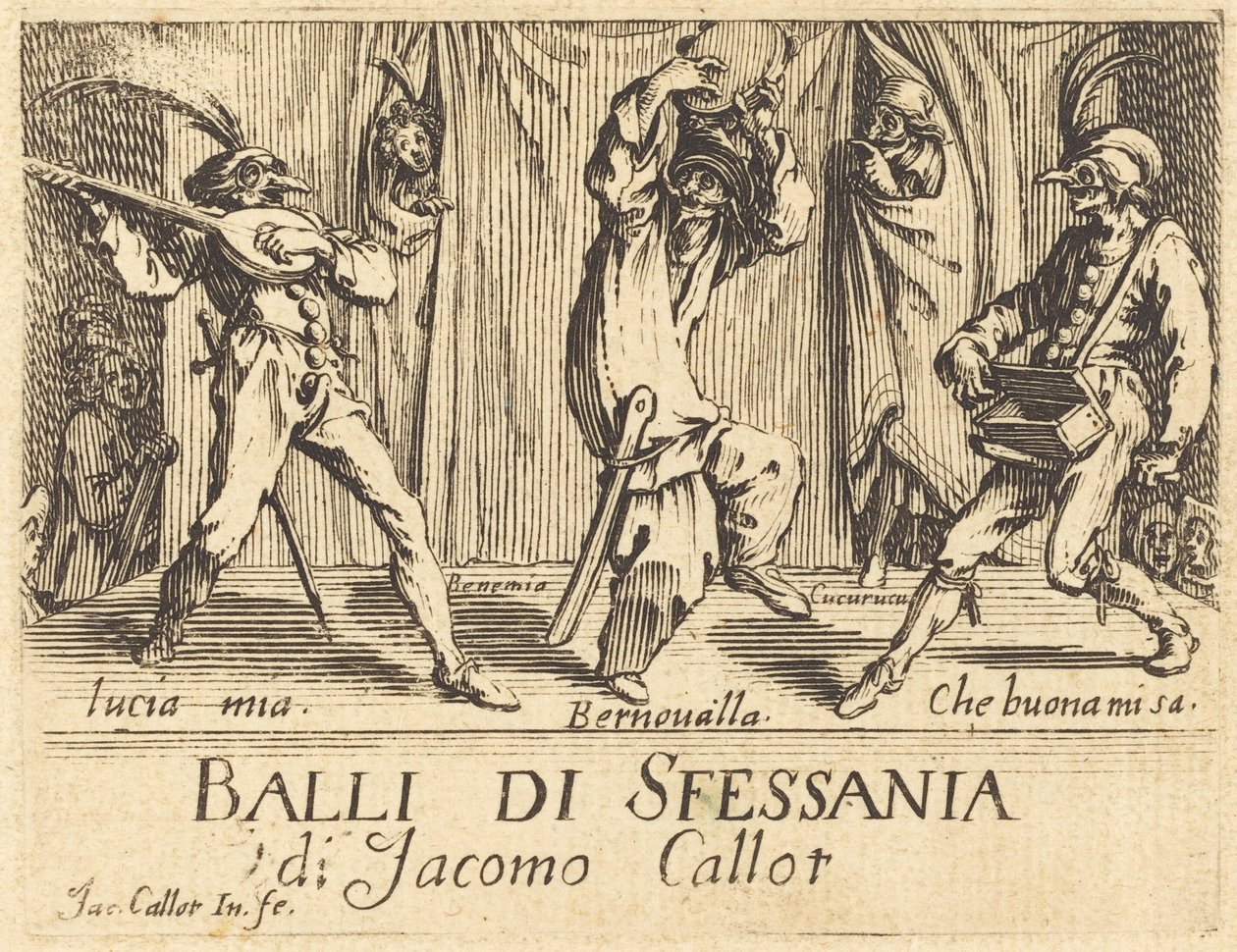 Frontispice pour Balli di Sfessania, c. 1622 - Jacques Callot