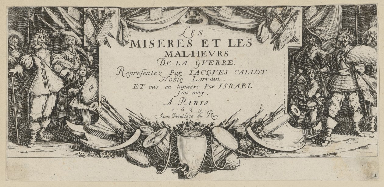 Frontispice, feuille 1 de la série « Les horreurs de la guerre » - Jacques Callot