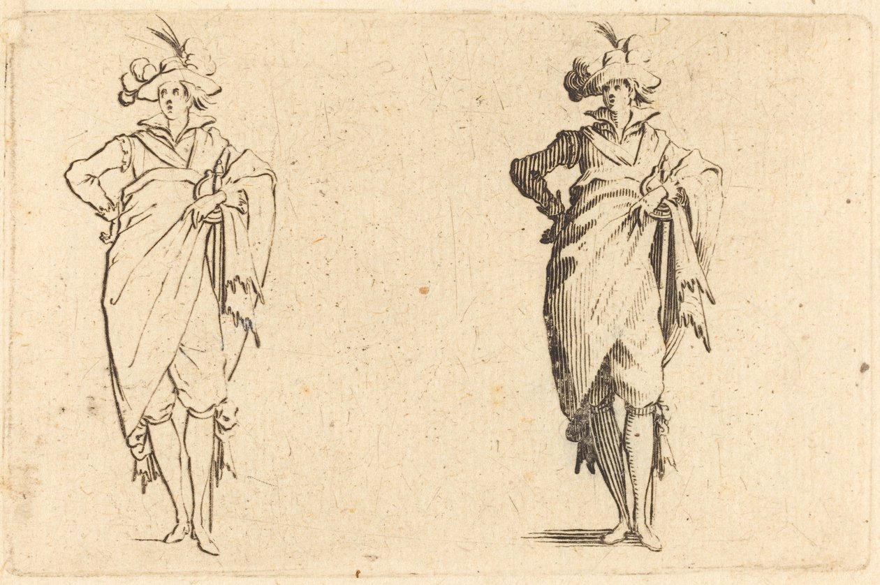 Gentleman Vu de Face avec Main sur la Hanche - Jacques Callot