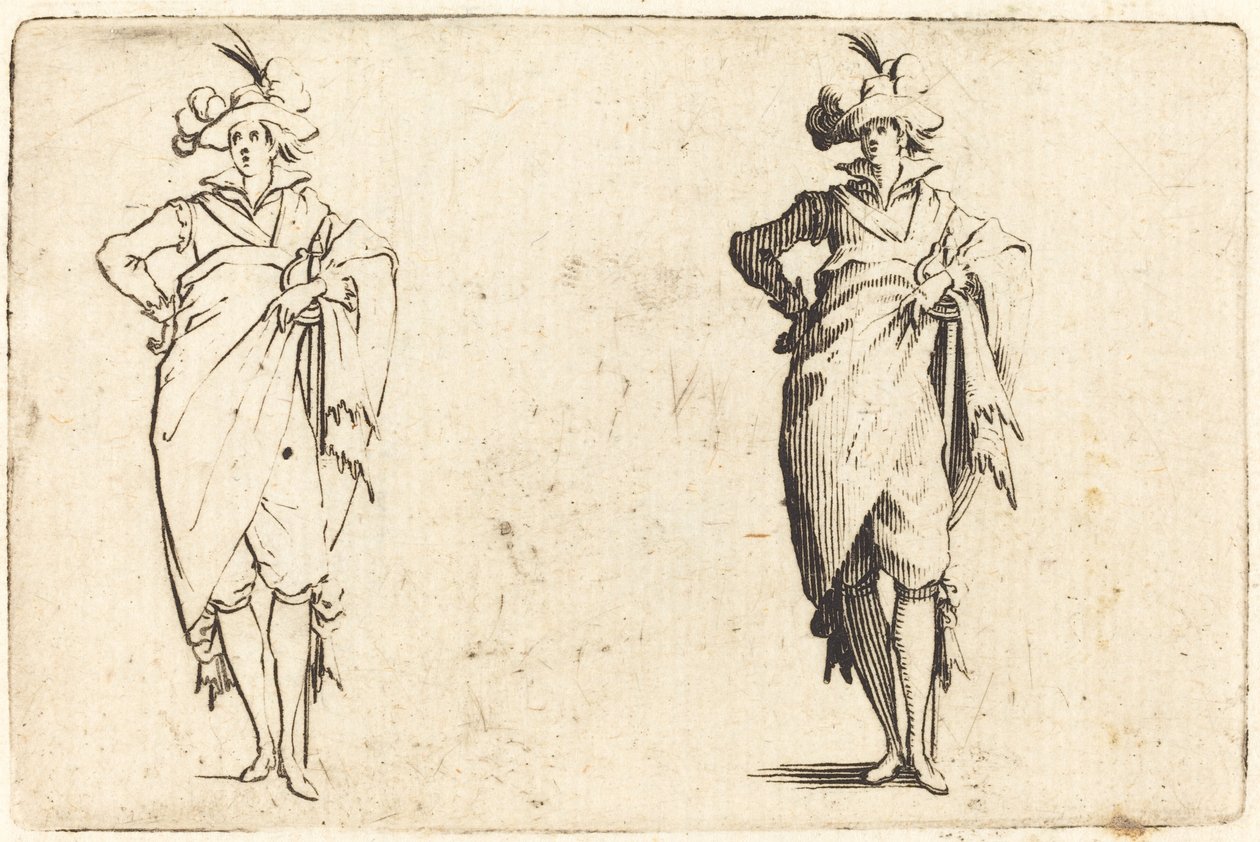 Gentleman Vu de Face avec Main sur la Hanche - Jacques Callot