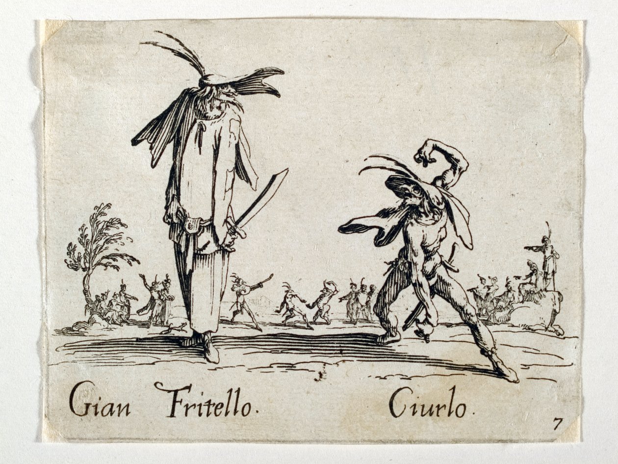 Gian Fritello et Ciurlo, personnages de la Commedia dell