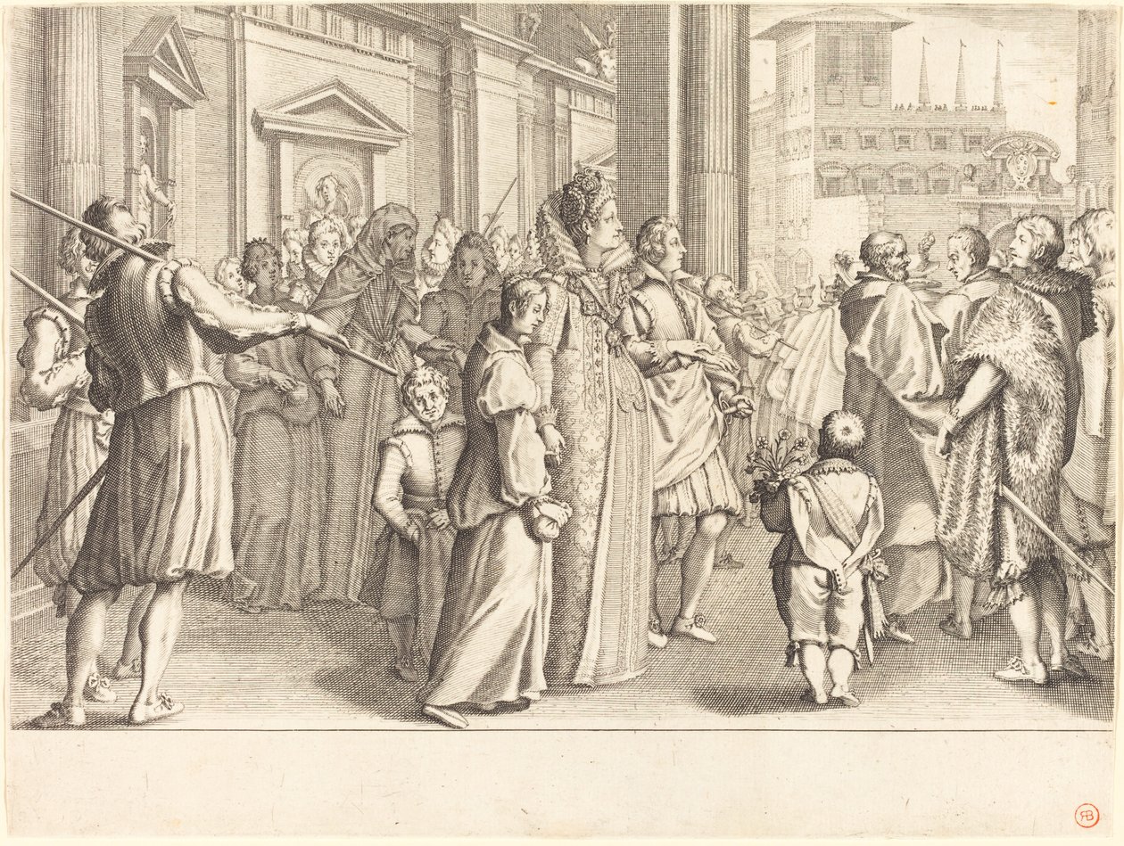 Grande duchesse à la procession des jeunes filles - Jacques Callot