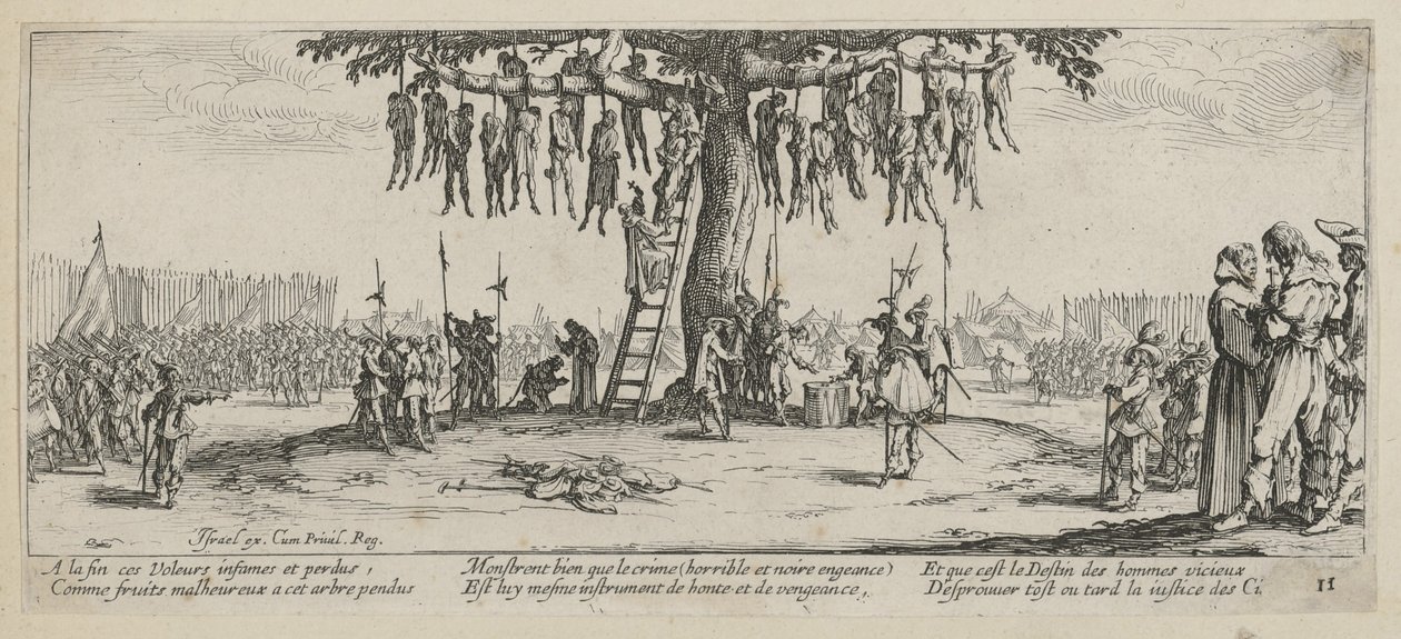 Accrochage, feuille n° 11 de la série « Les horreurs de la guerre » - Jacques Callot
