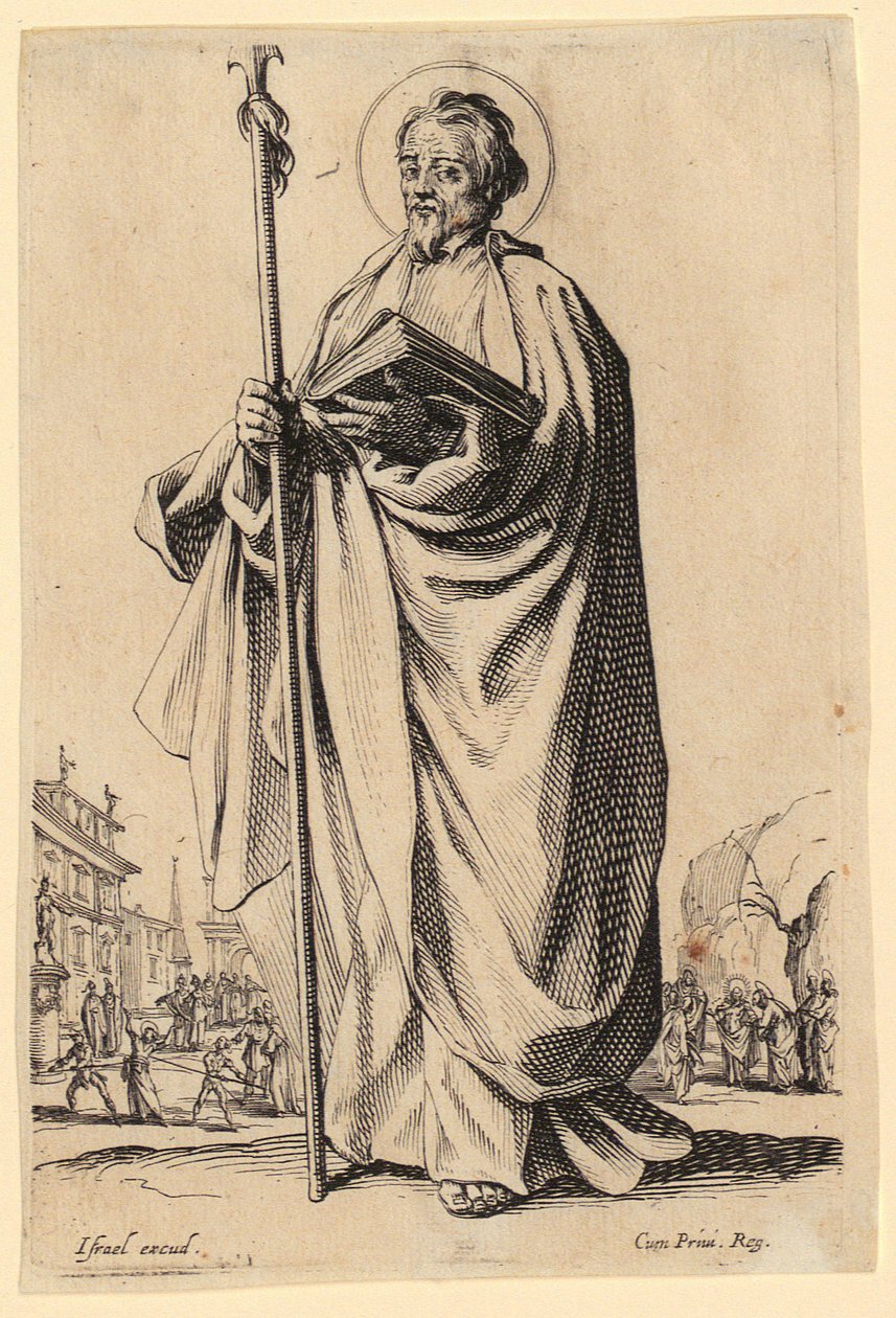 Saint Paul, feuille n° 5 de la série « Jésus, les douze apôtres et Marie » - Jacques Callot