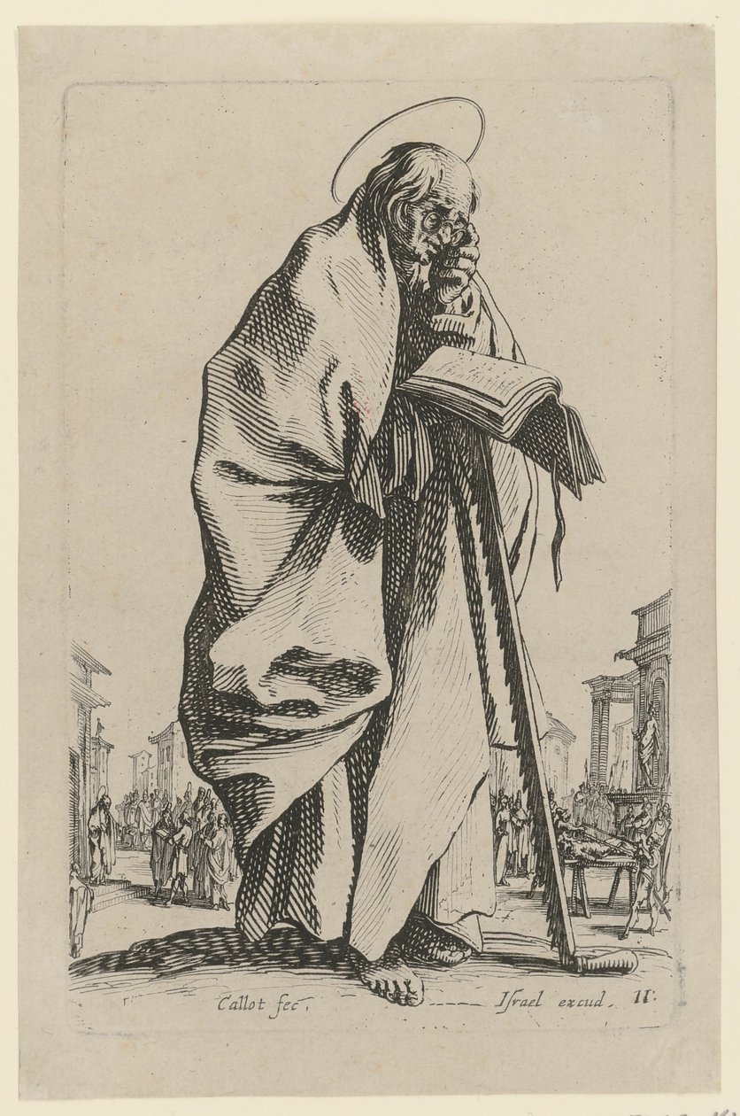 Saint Simon, feuille n° 14 de la série « Jésus, les douze apôtres et Marie » - Jacques Callot