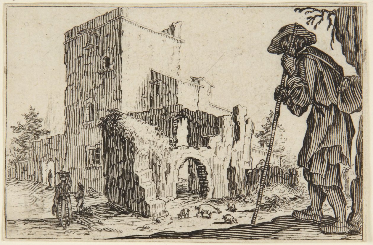 Berger et les ruines - Jacques Callot