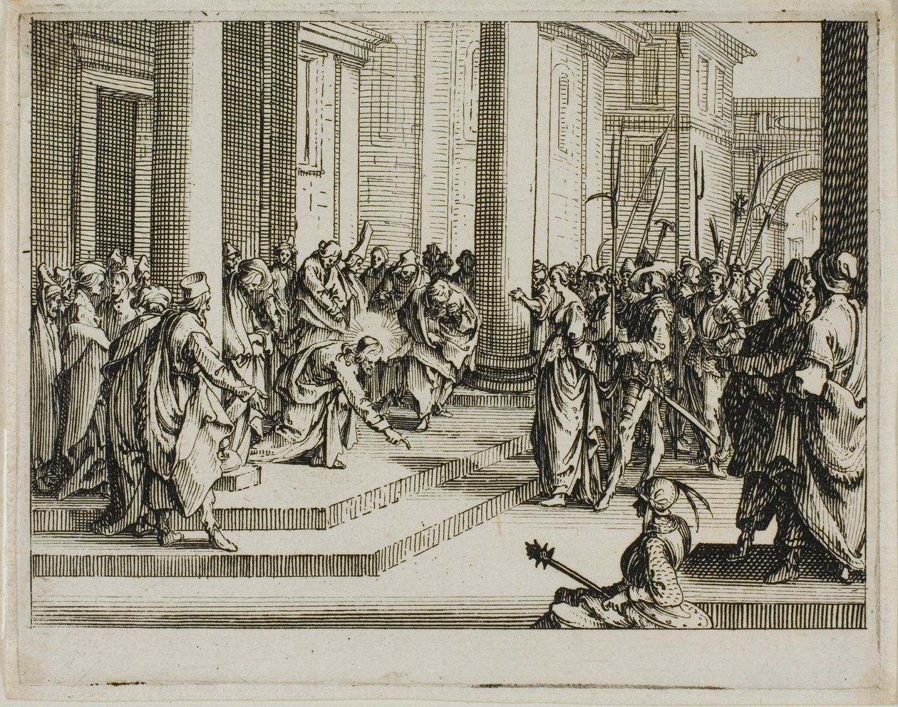 Jésus et la femme adultère, extrait du Nouveau Testament - Jacques Callot