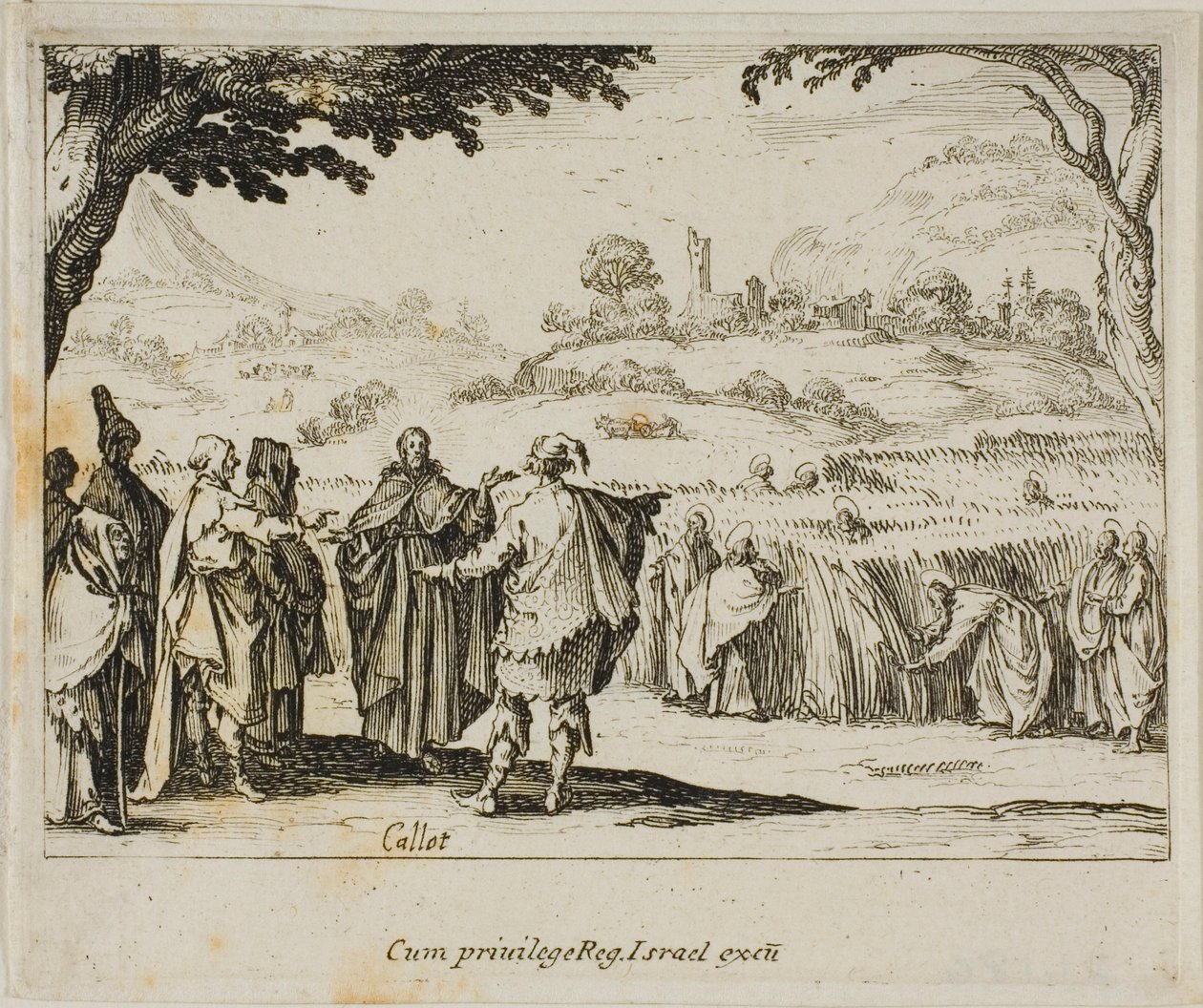 Jésus avec les Pharisiens, extrait du Nouveau Testament - Jacques Callot