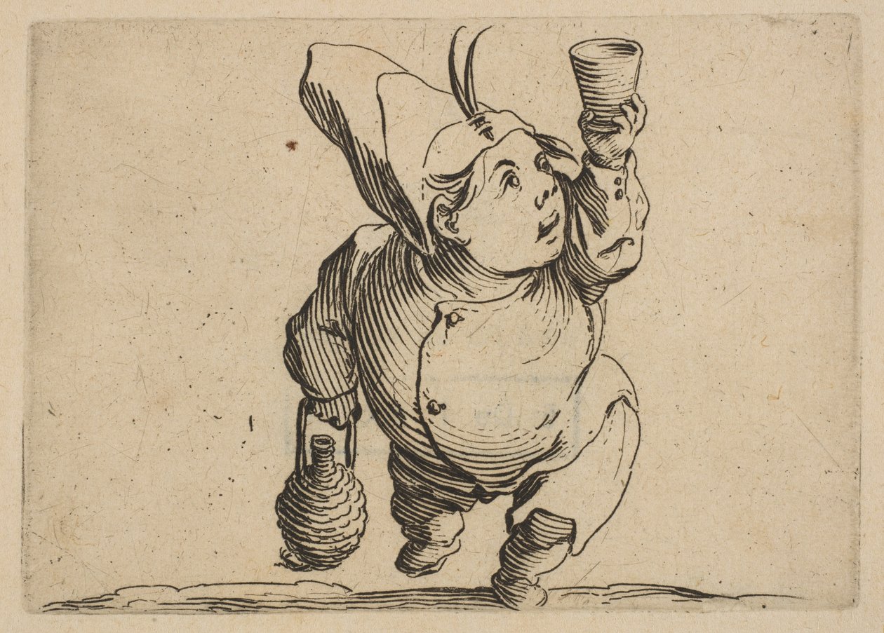 Le Buveur vu de Face, de Varie Figure Gobbi - Jacques Callot