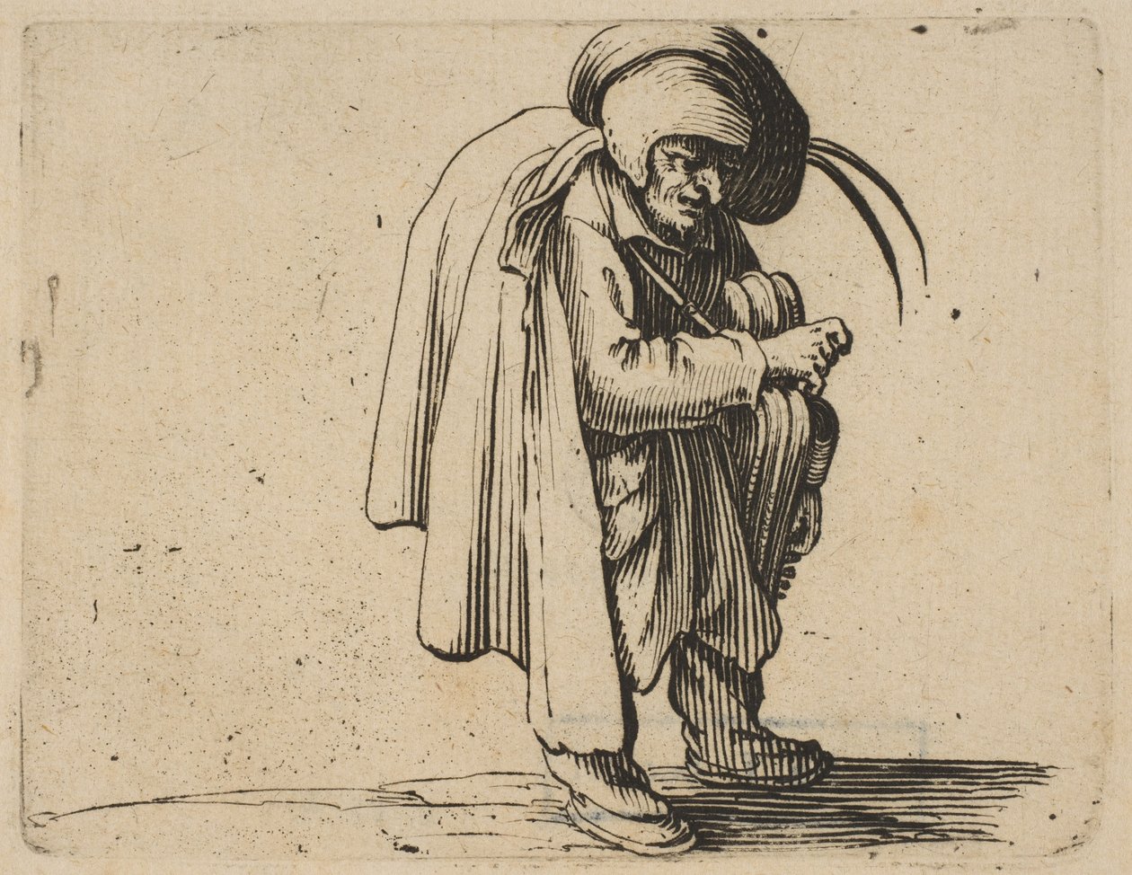Le Joueur de Vielle, de la suite Varie Figure Gobbi - Jacques Callot