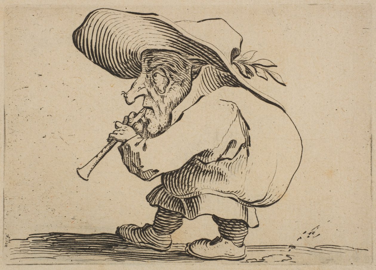 Le joueur de flageolet, de Varie Figure Gobbi - Jacques Callot