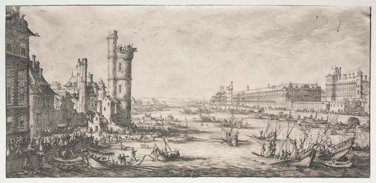 Les deux grandes vues de Paris : Vue du Louvre, 1628-1630 - Jacques Callot