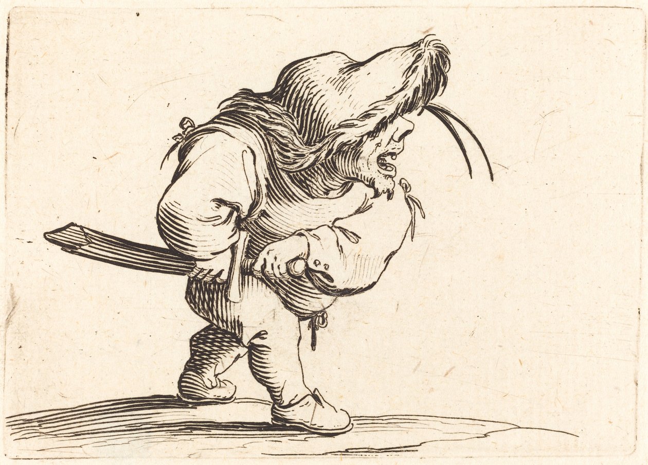 Homme Préparant à Dégainer son Épée - Jacques Callot