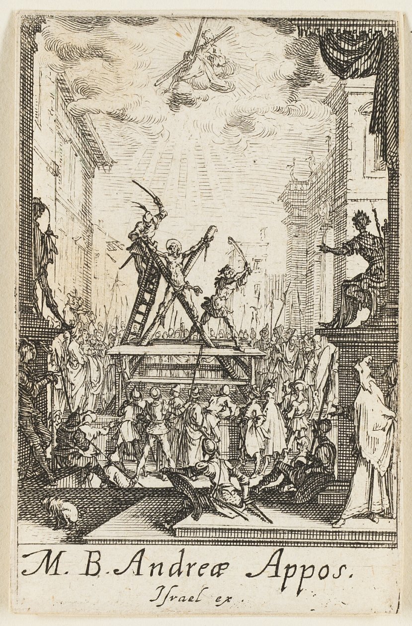 Martyre de saint André, troisième planche des Martyres des Apôtres - Jacques Callot