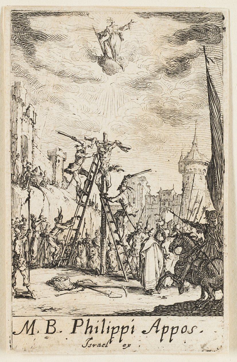 Martyre de saint Philippe, planche huit des Martyres des Apôtres - Jacques Callot