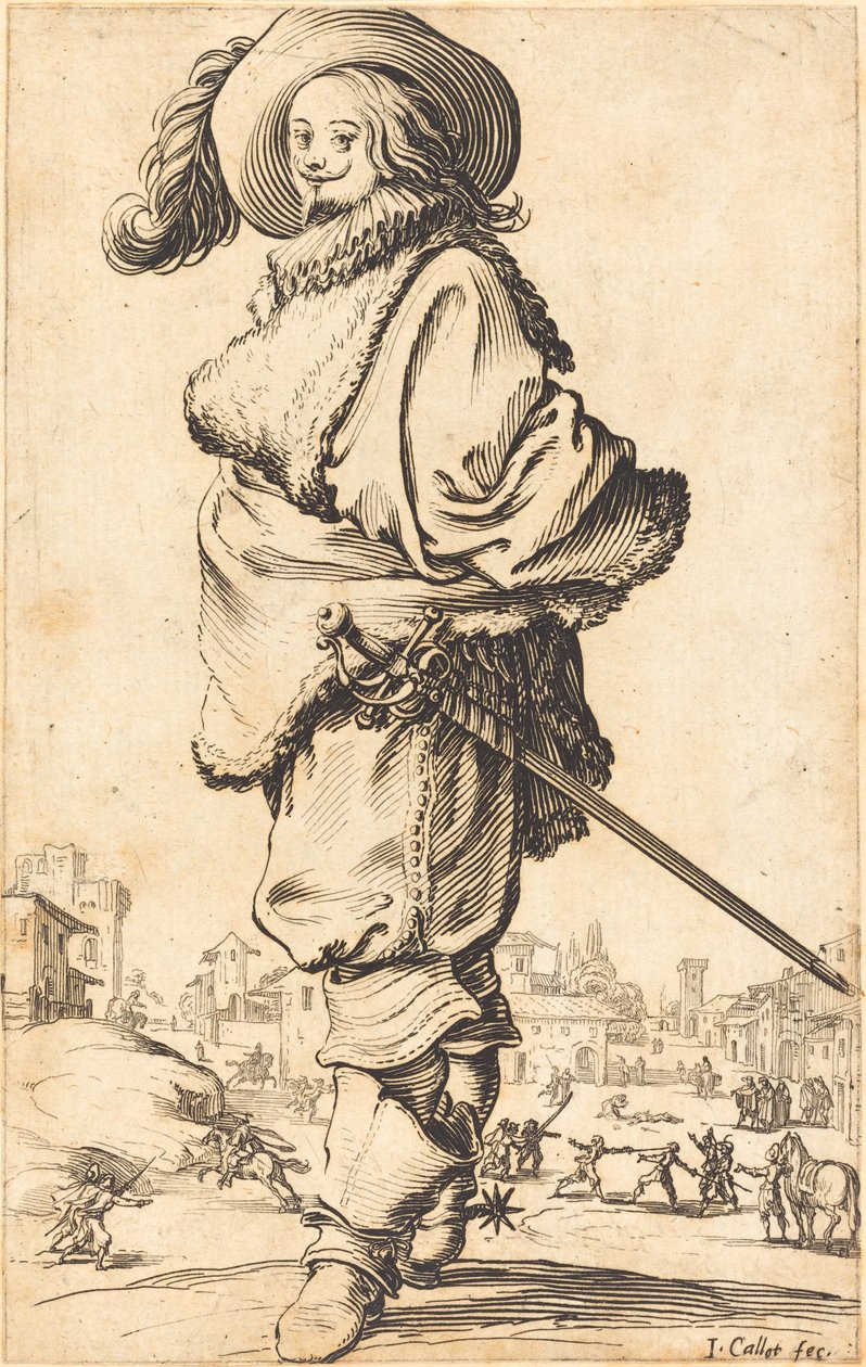 Noble homme avec plastron en fourrure - Jacques Callot