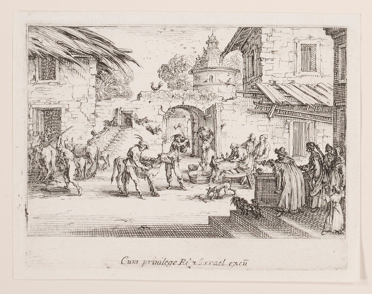 On tue le veau gras, de la série La vie de l - Jacques Callot