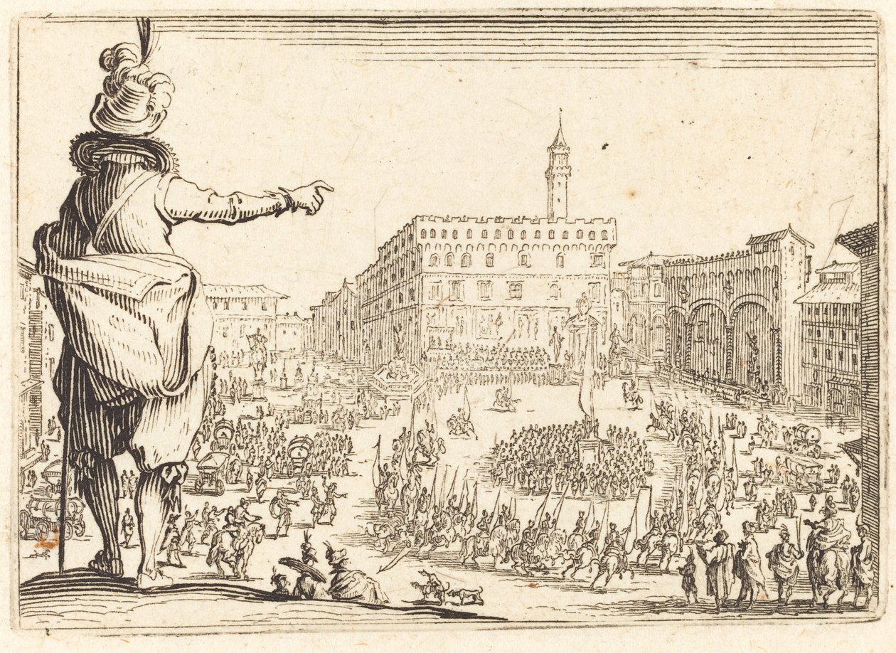 Piazza della Signoria, Florence, vers 1622 - Jacques Callot
