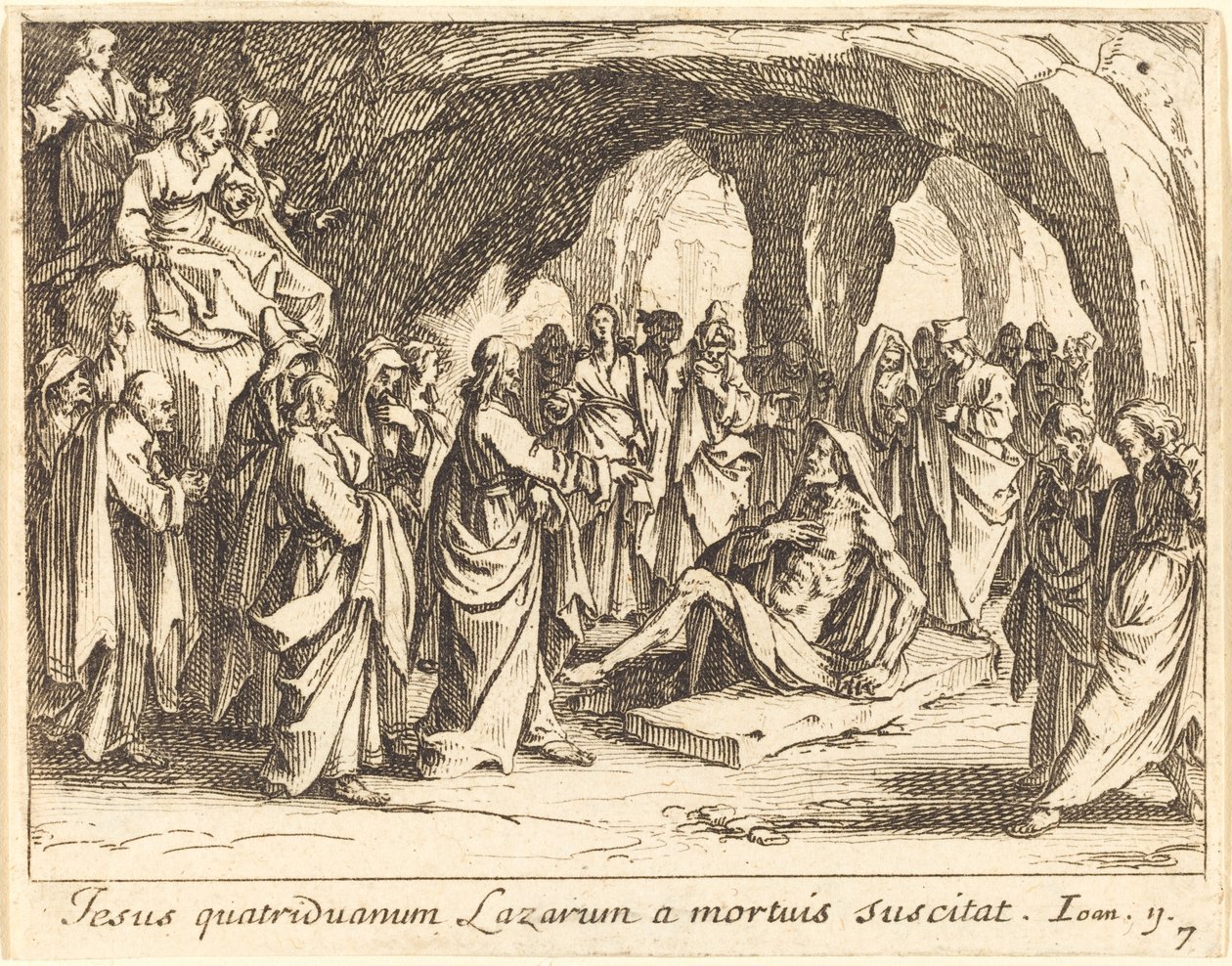 Résurrection de Lazare, 1635 - Jacques Callot