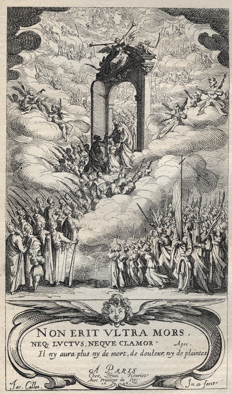 Saints se précipitant à la porte du Paradis - composition et gravure par Jacques Callot (1592-1635) - Jacques Callot
