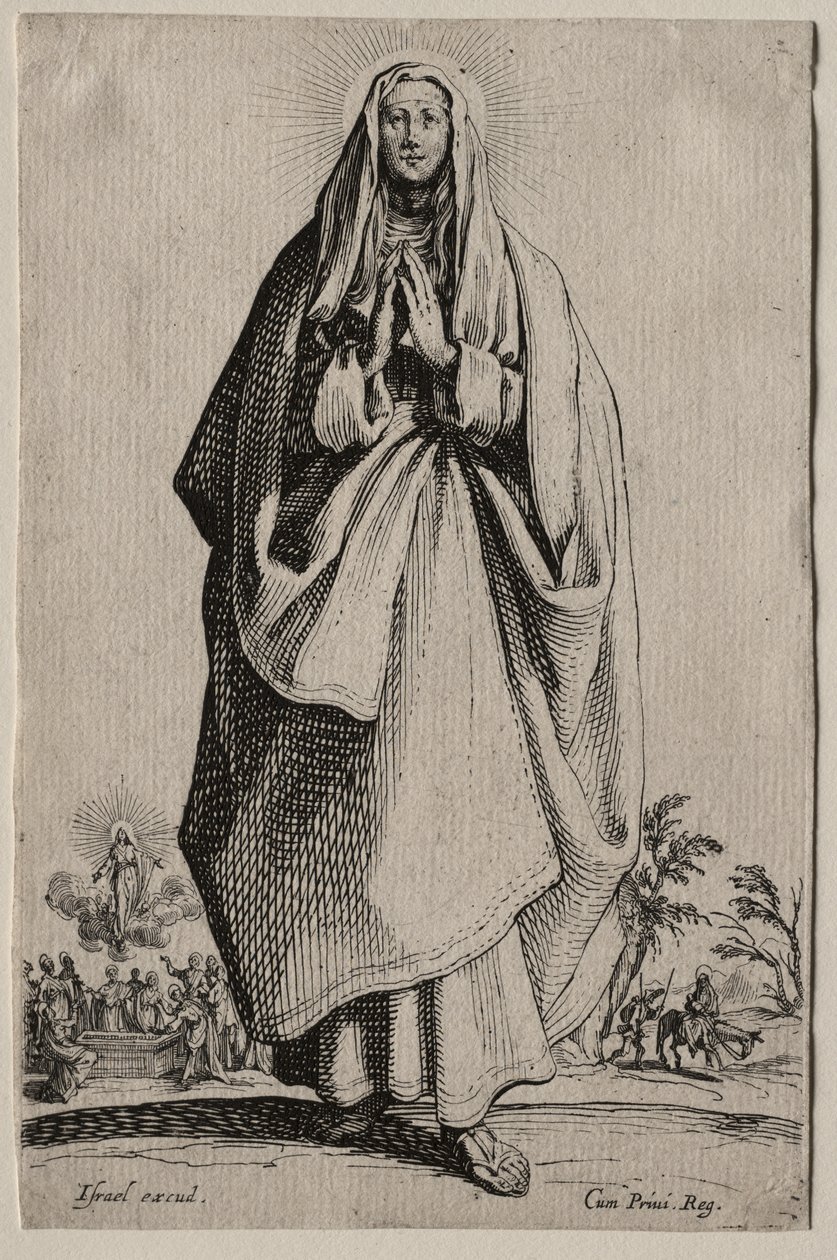 Salvatoris Beatae Mariae Virginis Sanctorum Apostolorum Icones/Les Grands Apôtres : La Sainte Vierge - Jacques Callot