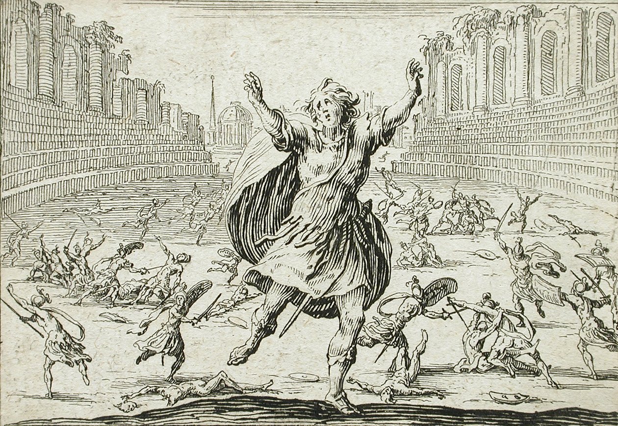Escarmouche dans un cirque - Jacques Callot