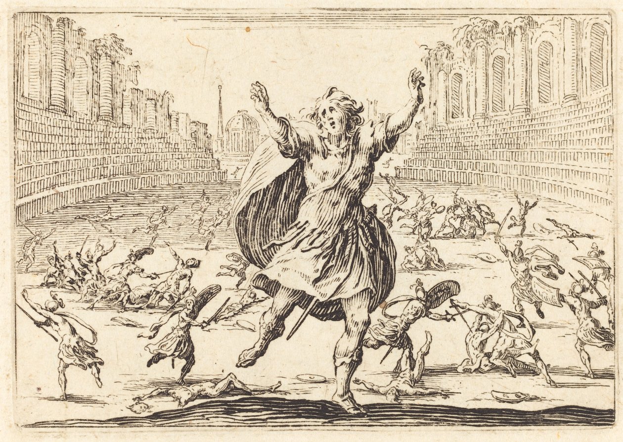 Escarmouche dans un cirque romain, vers 1622 - Jacques Callot