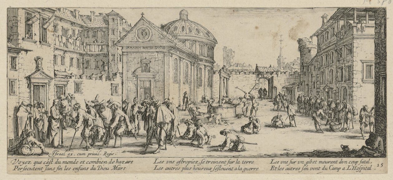 Hôpital, page 15 de la série « Les horreurs de la guerre » - Jacques Callot