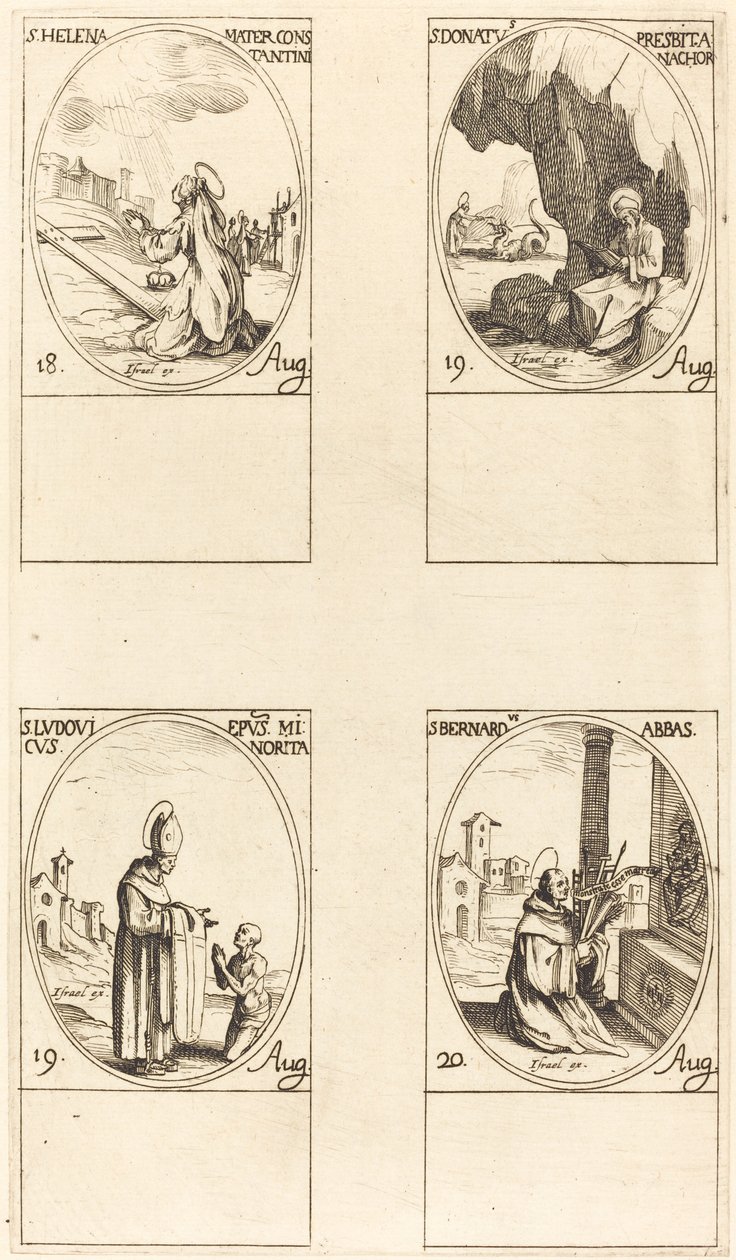 Sainte Hélène; Saint Donat; Saint Ludovic, évêque; Saint Bernard - Jacques Callot