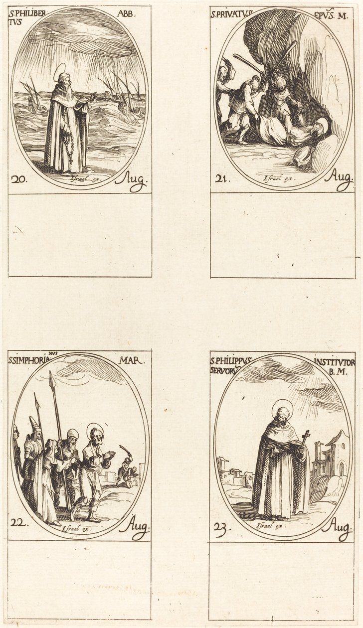 Saint Philibert, abbé; Saint Privatus; Saint Symphorien; Saint Philippe - Jacques Callot