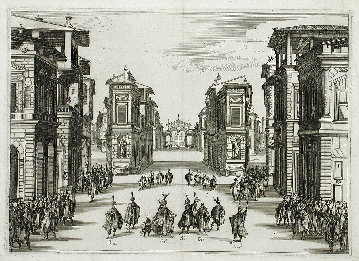 Décor de scène pour « Il Solimano », acte IV - Jacques Callot