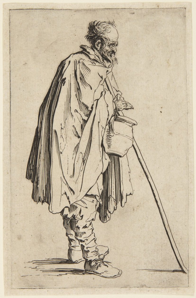 Le mendiant au chauffe-pieds - Jacques Callot