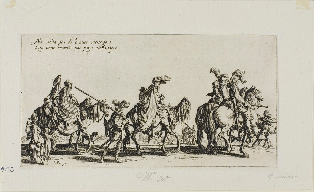 Les Bohémiens en marche, des Bohémiens - Jacques Callot
