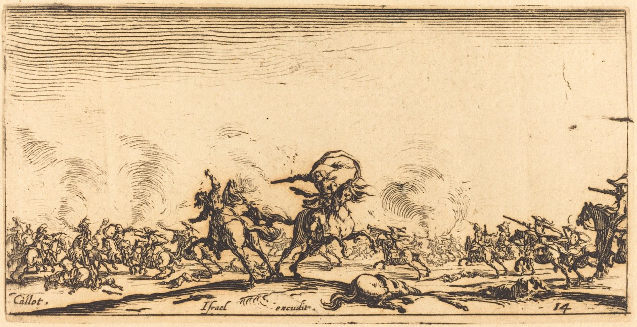 Le combat de cavalerie avec pistolets - Jacques Callot
