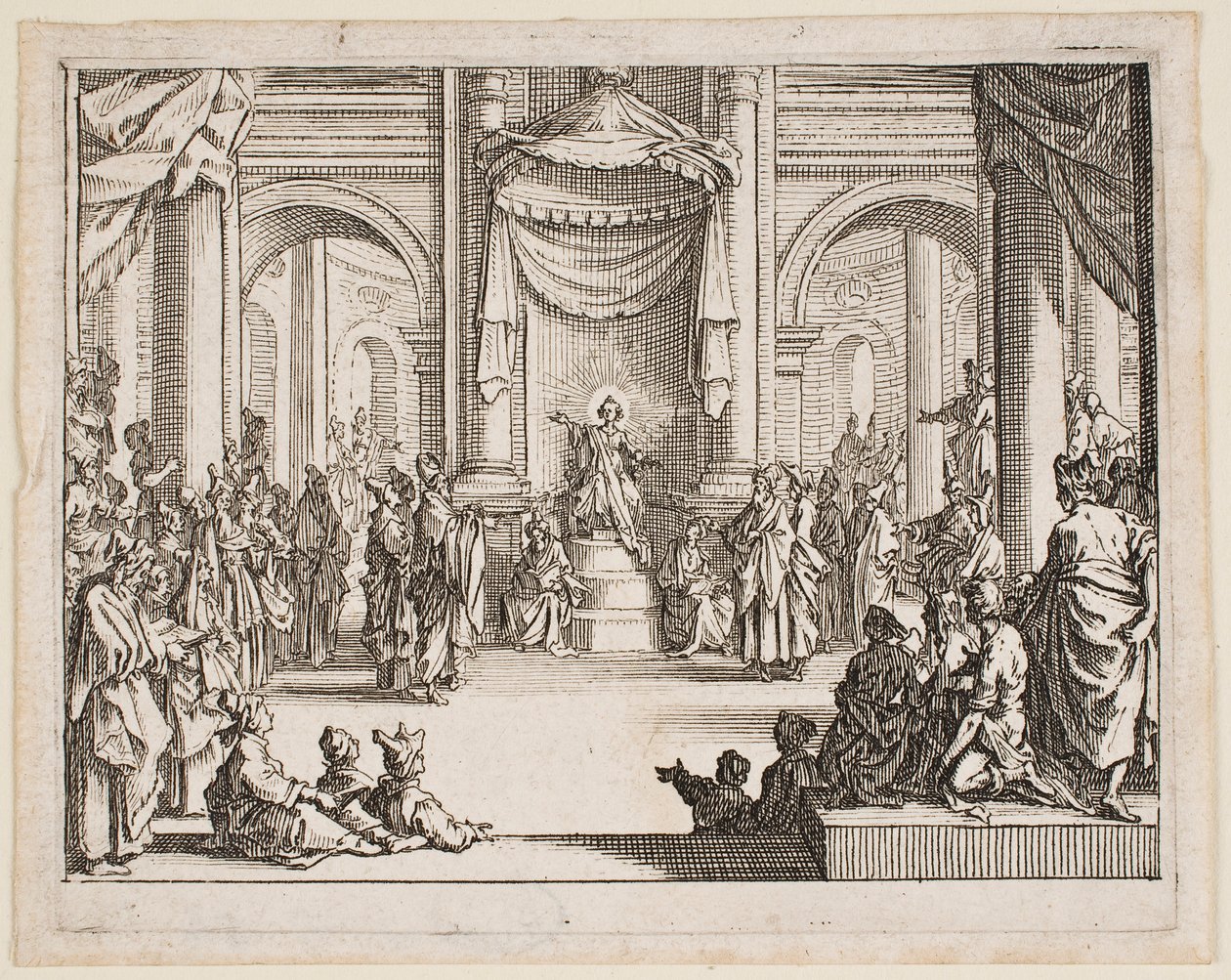 L’Enfant Jésus parmi les docteurs, tiré de la série « Le Nouveau Testament » - Jacques Callot