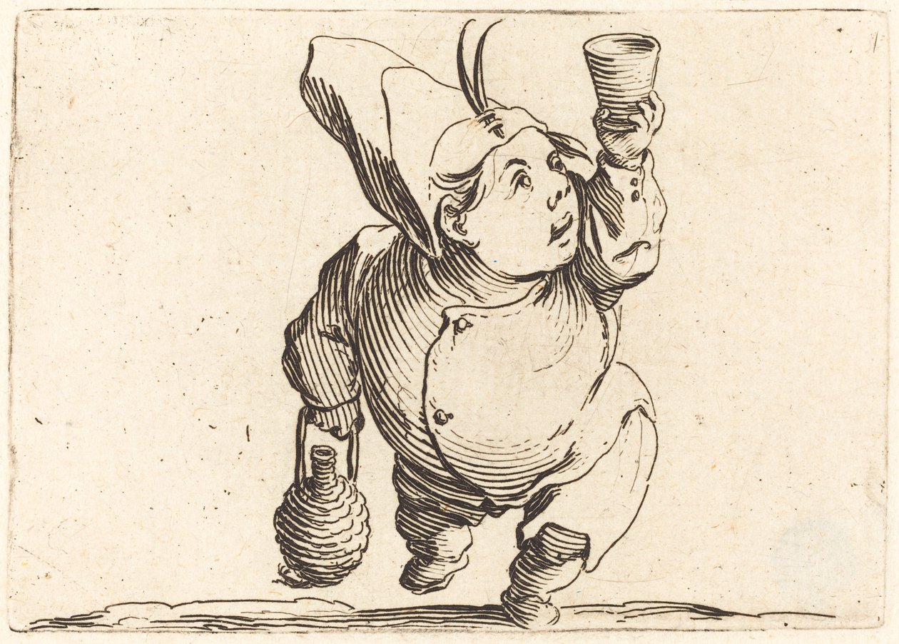 Le Buveur, vue de face - Jacques Callot