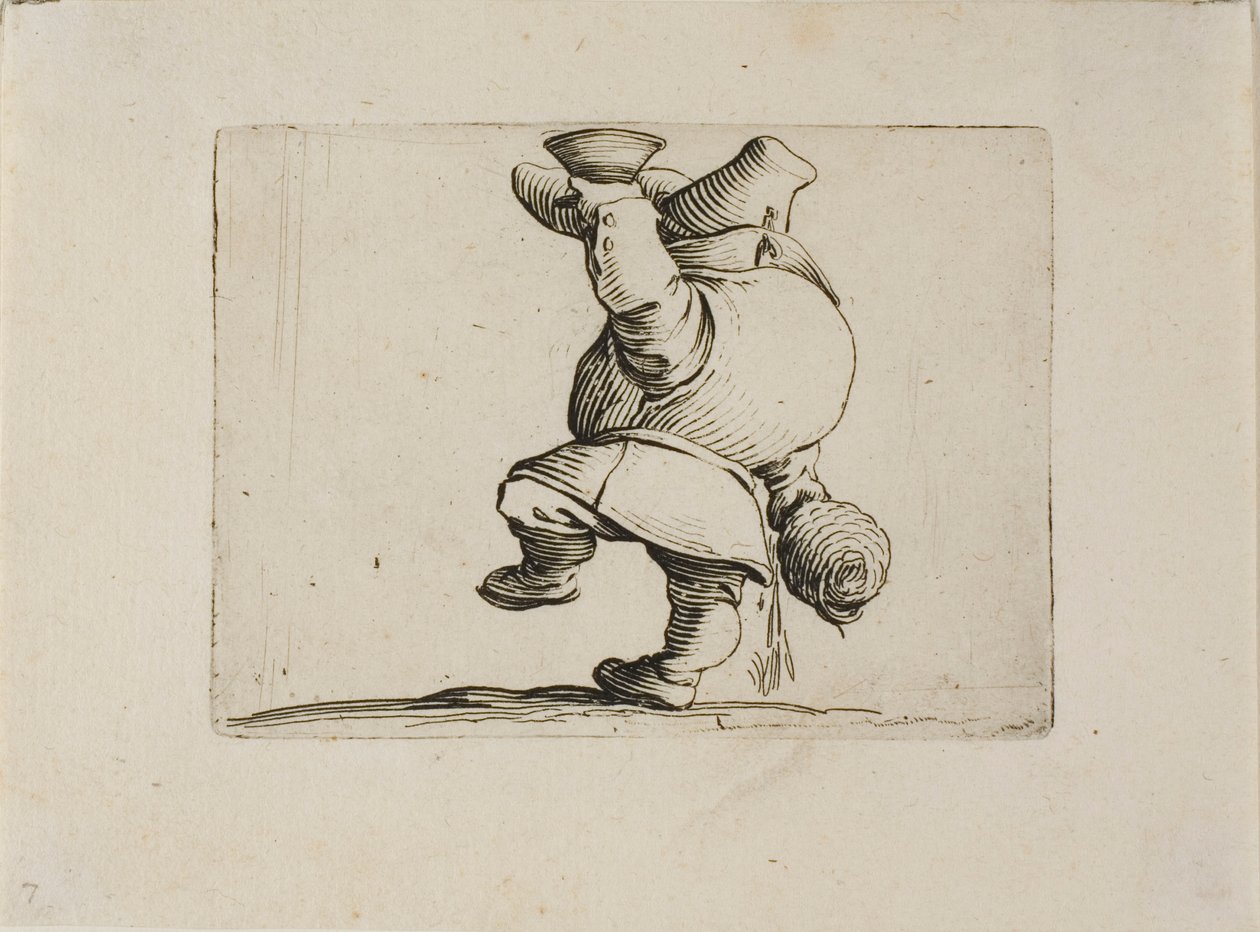 Le Buveur vu de dos, de Varie Figure Gobbi - Jacques Callot