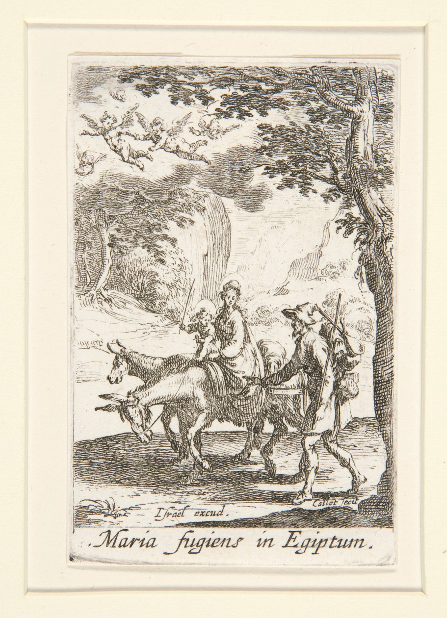 La Fuite en Égypte, no. 9 de La Vie de la Vierge - Jacques Callot