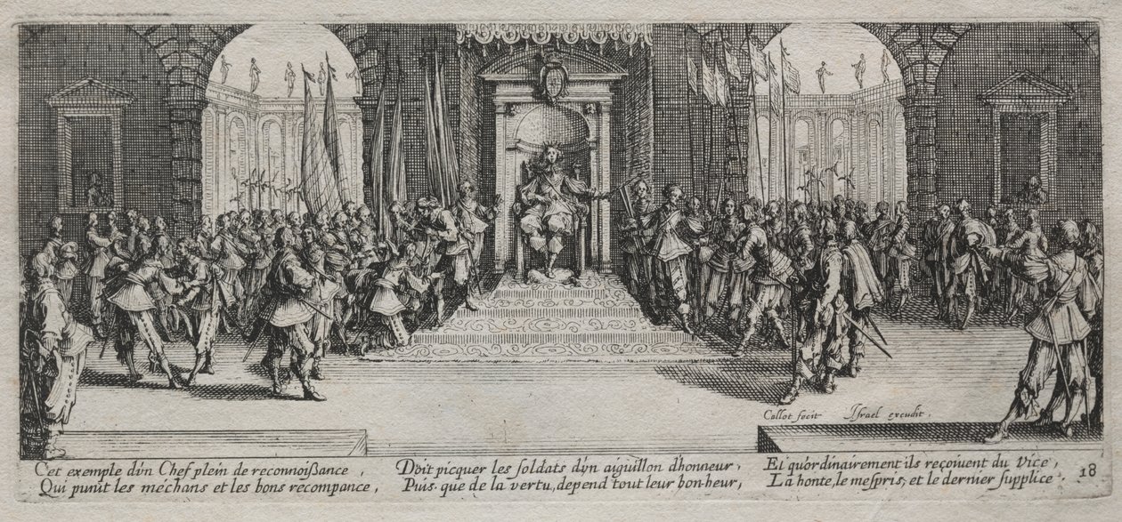 Les Grandes Misères de la guerre : Distribution de récompenses - Jacques Callot