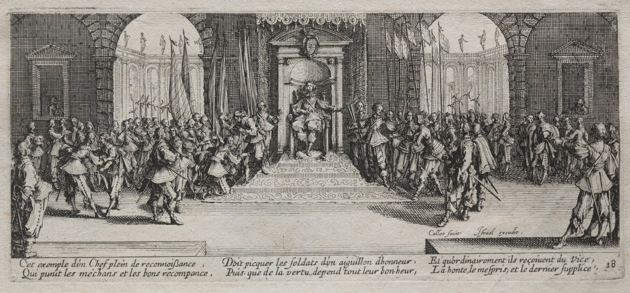 Les Grandes Misères de la guerre : Distribution de la récompense, 1633 - Jacques Callot