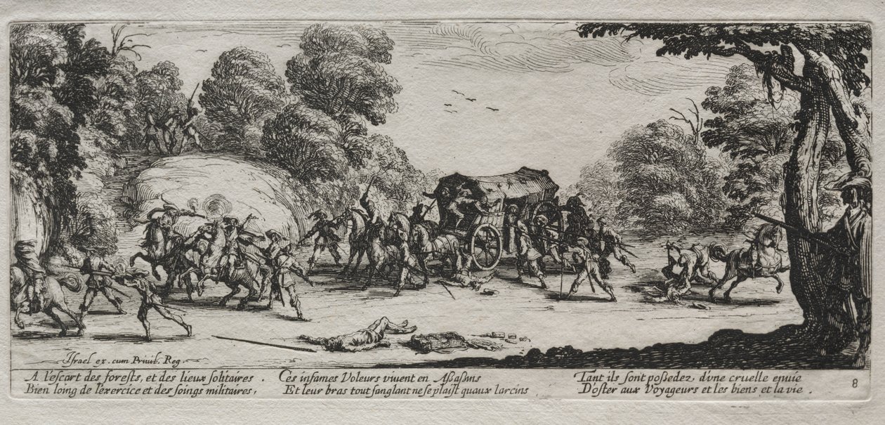 Les Grandes Misères de la guerre : Vol sur la grand-route - Jacques Callot