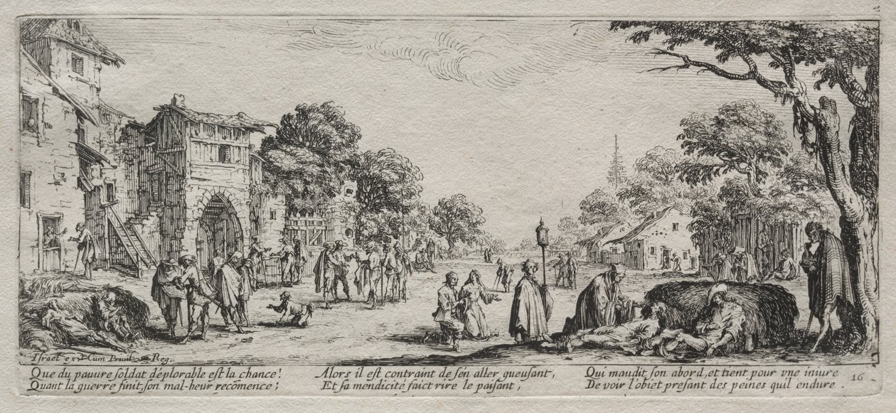 Les Grandes Misères de la guerre : Les mendiants et les mourants - Jacques Callot