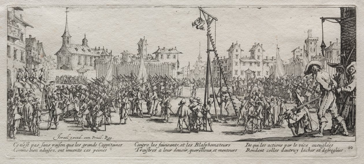 Les Grandes Misères de la Guerre : Le Strappado, 1633 - Jacques Callot