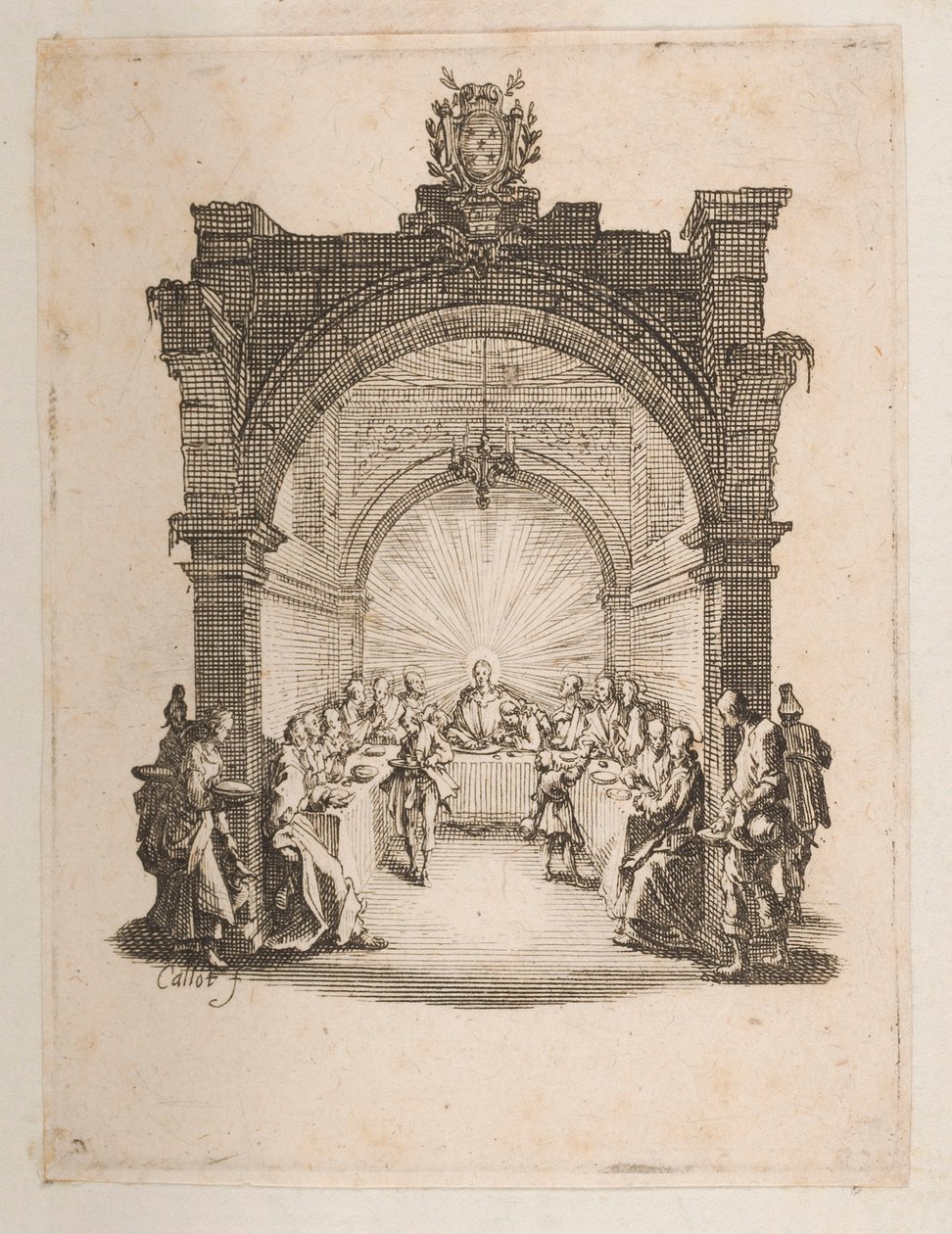 La Cène, no. 2 de 11 de La Petite Passion - Jacques Callot