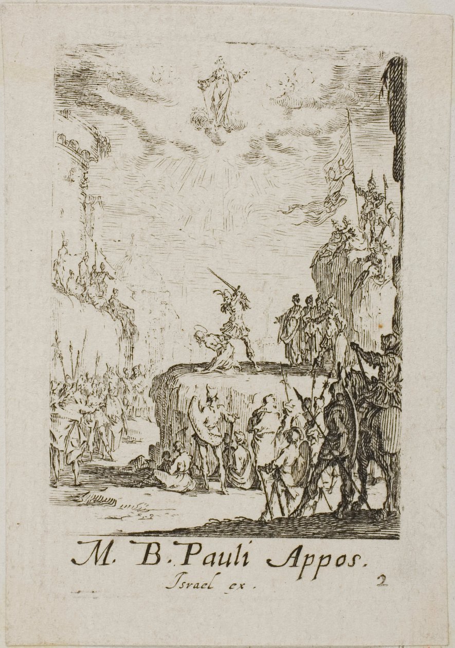 Le martyre de saint Paul, deuxième planche des Martyres des Apôtres - Jacques Callot