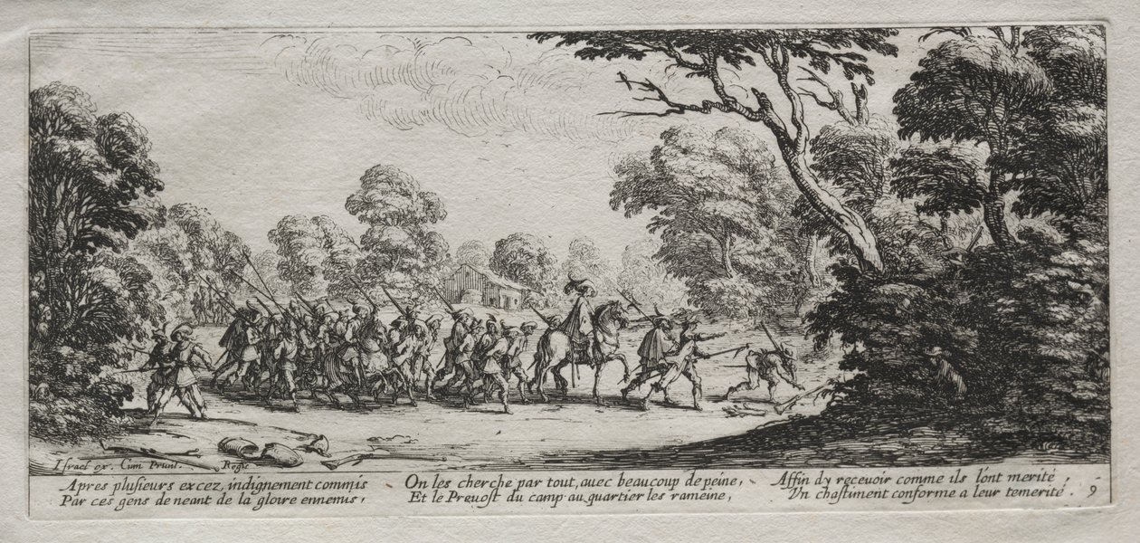 Les Misères de la guerre : Arrestation des malfaiteurs - Jacques Callot
