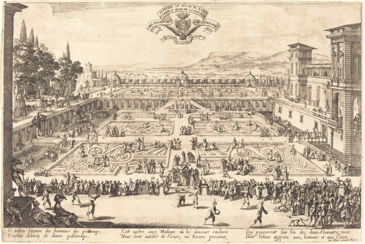 Les jardins du palais à Nancy - Jacques Callot