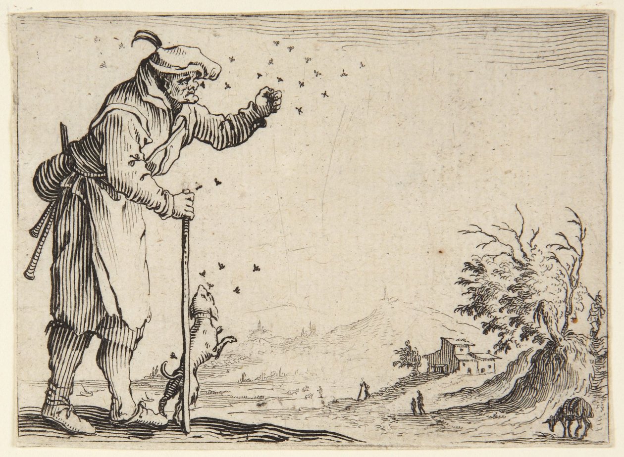 Le paysan attaqué par des abeilles - Jacques Callot