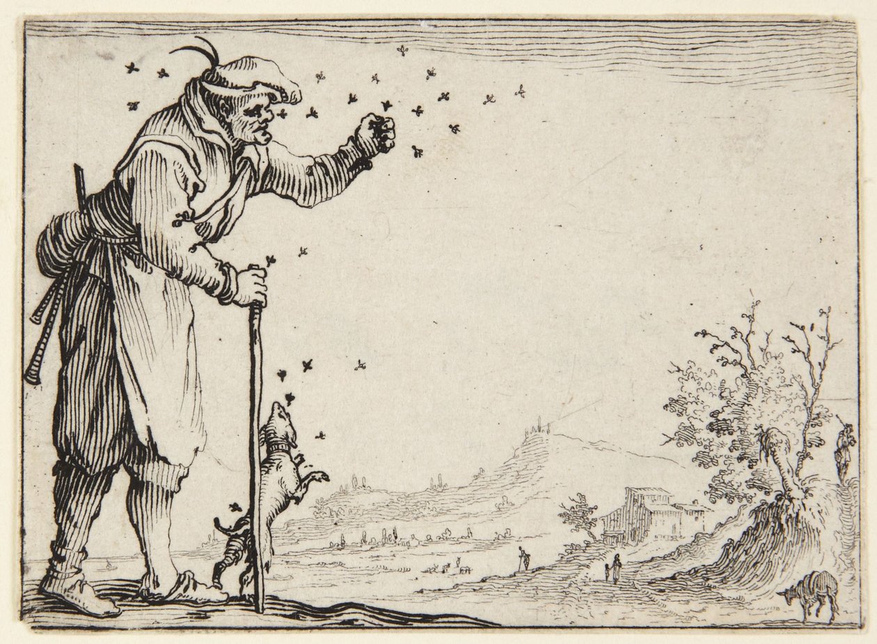 Le paysan attaqué par des abeilles - Jacques Callot
