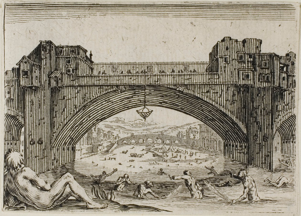 Le Pont Vecchio à Florence, des Caprices - Jacques Callot